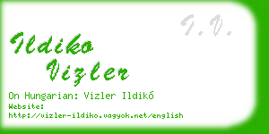 ildiko vizler business card
