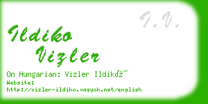 ildiko vizler business card